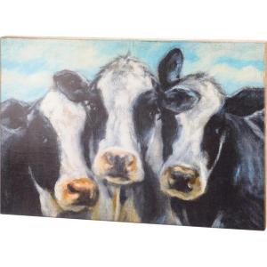 image:imagePrimitives by Kathy Rustic Farmhouse Theme Featuring Three Cows Home Dcor Sign