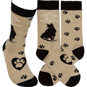 image:imagePrimitives by Kathy Socks  Cats Are The Best Therapy One Size Unisex LOL Collection