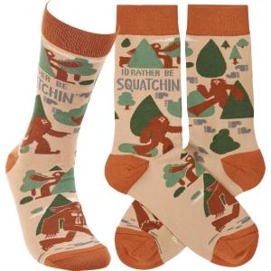 image:imagePrimitives by Kathy Socks  Id Rather Be Squatchin One Size Unisex LOL Collection
