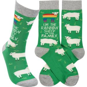 image:imagePrimitives by Kathy Socks  Rainbow Sheep One Size Unisex LOL Collection