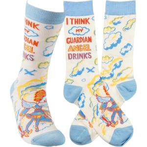 image:imagePrimitives by Kathy Socks Think my Guardian Angel drinks Unisex One Size