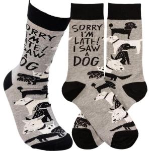 image:imagePrimitives by Kathy Sorry Im Late I Saw A Dog Socks