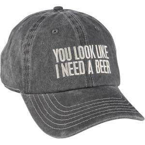 image:imagePrimitives by Kathy Standard Baseball CapI Need A Beer Stonewashed Black