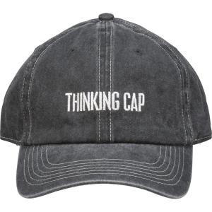 image:imagePrimitives by Kathy Thinking Cap Baseball Cap Stonewashed Black with Adjustable Metal Buckle