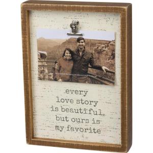 image:imagePrimitives by Kathy 38997 Inset Photo Holder Block 3 X 4 Love You MoreEvery Love Story is Beautiful