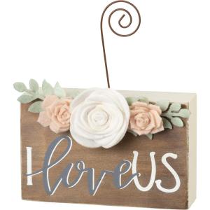 image:imagePrimitives by Kathy 38997 Inset Photo Holder Block 3 X 4 Love You MoreI Love Us