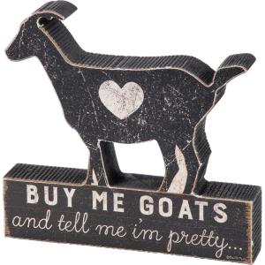 image:imagePrimitives by Kathy Buy Me Goats and Tell Me Im Pretty Decorative Sitter Black