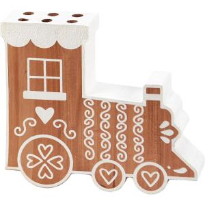 image:imagePrimitives by Kathy Gingerbread Train Sitter Holds 6 Candy Canes