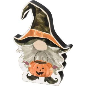 image:imagePrimitives by Kathy Gnome Trick Or Treater Decorative Chunky Sitter