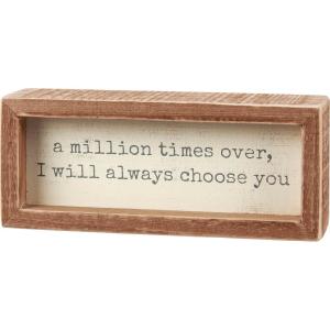 image:imagePrimitives by Kathy Home Dcor Inset Box Sign  Choose You Hand Illustrated Design