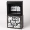image:imagePrimitives by Kathy 22200 Classic Box Sign 4 x 35Inches Conquer The World