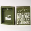 image:imagePrimitives by Kathy 29806 Distressed Green Box Sign 6 x 8Inches Start Hiking