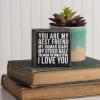 image:imagePrimitives by Kathy 35169 Box Sign 35 x 35 My Other Half  Black