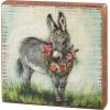 image:imagePrimitives by Kathy Donkey And Wreath Home Dcor Sign 5 x 5 x 1