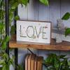image:imagePrimitives by Kathy Wooden Block Sign 10 x 6inch Love Grows Here handpainted floral design in watercolor style  Anniversary Wedding or Valentines Day gift  Tabletop Wall or Shelf home decor