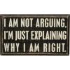 image:imagePrimitives by Kathy 20515 Classic Box Sign 5 x 3Inches Not Arguing