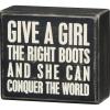 image:imagePrimitives by Kathy 22200 Classic Box Sign 4 x 35Inches Conquer The World