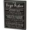 image:imagePrimitives by Kathy 31243 The Dogs Rules Box Sign 1325 x 17