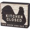 image:imagePrimitives by Kathy 39386 Distressed Box Sign Kitchen Closed  Black