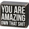 image:imagePrimitives by Kathy You Are Amazing Own That Shit Home Dcor Sign