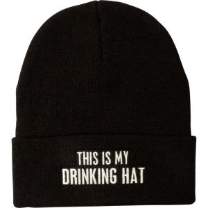 image:imagePrimitives By Kathy Beanie Black This is My Drinking Hat One Size Fits Most