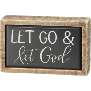 image:imagePrimitives by Kathy 108308 Let Go amp Let God Box Sign Mini White