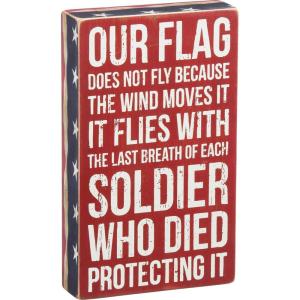 image:imagePrimitives by Kathy 27303 Patriotic Box Sign 6 x 10Inches Our Flag