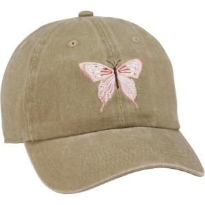 image:imagePrimitives by Kathy Baseball Cap  Butterfly Time Unisex Adjustable Metal Buckle Beige