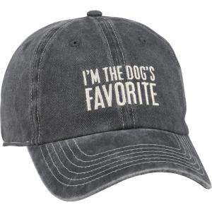 image:imagePrimitives by Kathy Baseball Cap I Am The Dogs Favorite Stonewashed Black with Adjustable Metal Buckle