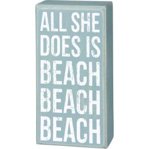 image:imagePrimitives by Kathy BeachInspired Blue Box Sign 4 x 75Inches Model30812