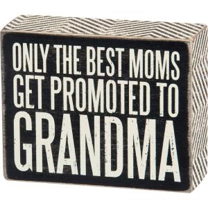image:imagePrimitives by Kathy Chevron Trimmed Box Sign 5 x 4Black