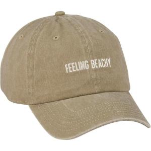 image:imagePrimitives by Kathy Feeling Beachy Baseball Cap Tan Unisex Adjustable Metal Buckle