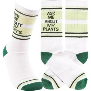 image:imagePrimitives by Kathy Novelty Socks  Ask Me About My Plants One Size Unisex LOL Collection