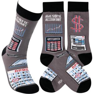 image:imagePrimitives by Kathy Novelty Socks  Awesome Accountant One Size Unisex LOL Collection