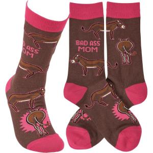 image:imagePrimitives by Kathy Novelty Socks  Bad Ass Mom One Size Unisex LOL Collection