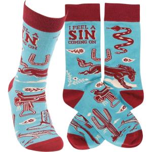 image:imagePrimitives by Kathy Novelty Socks  I Feel A Sin Coming On One Size Unisex LOL Collection