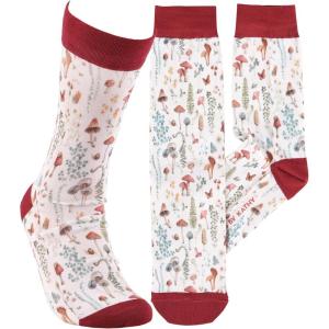 image:imagePrimitives by Kathy Novelty Socks  Mushroom Study One Size Unisex LOL Collection