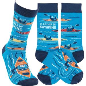 image:imagePrimitives by Kathy Novelty Socks  Rather Be Kayaking One Size Unisex LOL Collection
