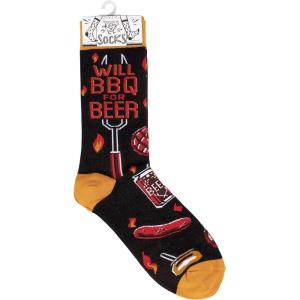 image:imagePrimitives by Kathy Novelty Socks  Will BBQ For Beer One Size Unisex LOL Collection