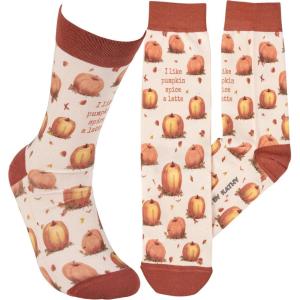 image:imagePrimitives by Kathy Pumpkin Latte Socks One Size Unisex LOL Collection