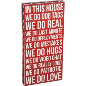 image:imagePrimitives by Kathy 27299 PatrioticInspired Box Sign 10 x 20Inches We Do Dog Tags