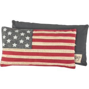 image:imagePrimitives by Kathy 30505 Patriotic Throw Pillow 19 x 10Inch American Flag