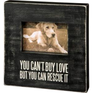 image:imagePrimitives by Kathy 31143 Distressed Black and White Box Frame 10 x 10Inches Rescue It