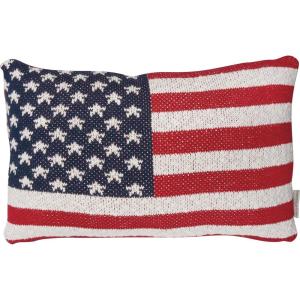 image:imagePrimitives by Kathy Americana Throw Pillow 12 x 20 red White Blue