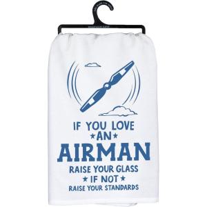 image:imagePrimitives by Kathy Decorative Kitchen Towel  Love an Airman