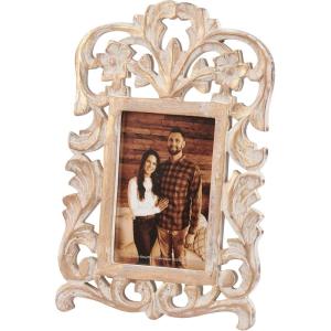 image:imagePrimitives by Kathy Gold Filigree Inspired Photo Frame with a metallic gold antique finish show your love on Valentines Day Anniversary or Just Because
