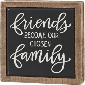 image:imagePrimitives by Kathy Home Dcor Inset Box Sign Box Sign Mini  Chosen Family Hand Illustrated Design