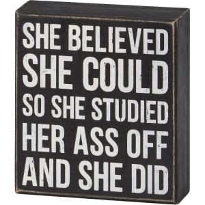 image:imagePrimitives by Kathy Home Decor Sign  She Believed She Could