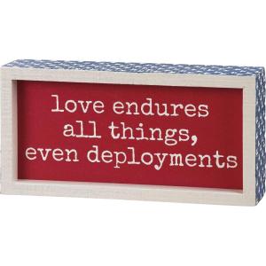 image:imagePrimitives by Kathy Inset Box SignLove Endures Red White Blue
