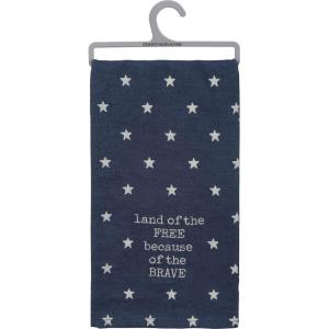 image:imagePrimitives by Kathy Patriotic Dish Towel 20x 26 Bold Stripes  Bright Stars  Brave HeartsThe Brave